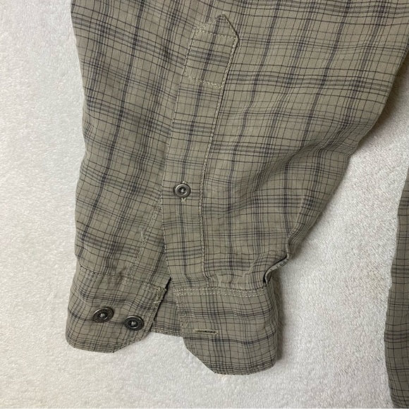 Columbia Omni-Shield Button Down Shirt Plaid Silver Buttons Zipper Pocket - Picture 4 of 9